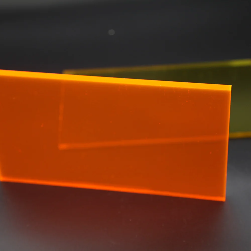 XINTAO Orange Translucent Acrylic Color Sheet on Plastic