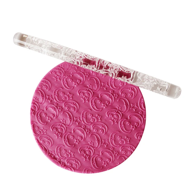 Акриловые украшения для тиснения Скалка с большим выбором рисунков кухонные инструменты выпечки