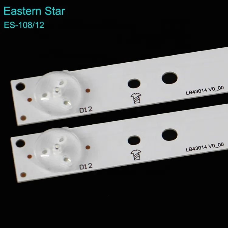 ES-108 5PCS/SET backlight strip GJ-2K16-430-D512-V4 for P hilips  43PUH6101/88 TV led backlight