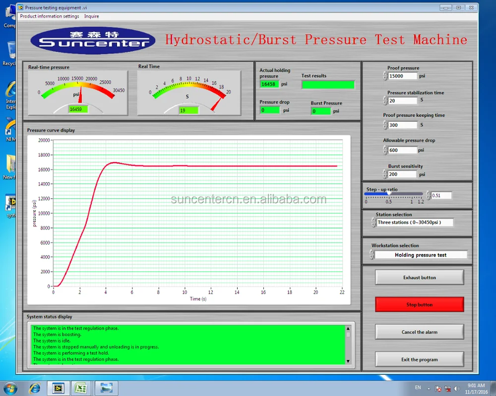 SUNCENTER High Quality Pump test Bench With Max 6000 bar Pressure