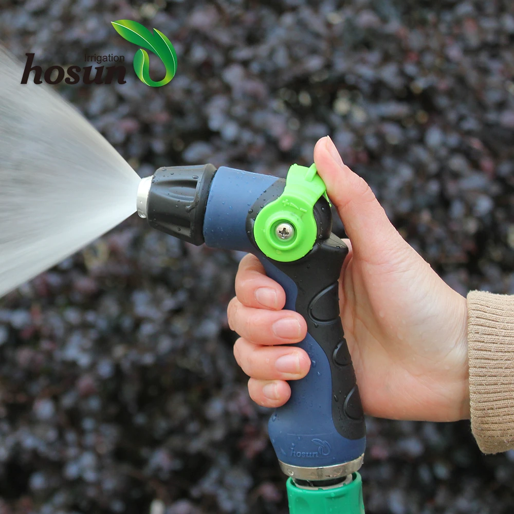 Garden Hose Nozzle 100% Heavy Duty Metal, Water Spray Gun, Multipurpose Use For Sprayer Watering Plants, Cleaning, Car Wash And Showering Pets
