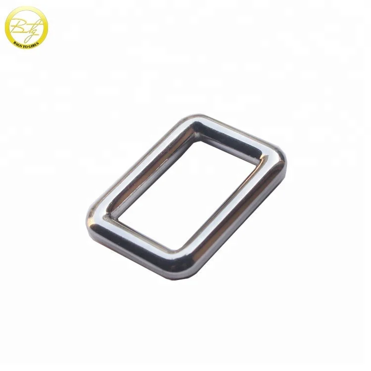 Zinc Alloy Women Rectangular Metal square Ring Loop Buckle for Bags