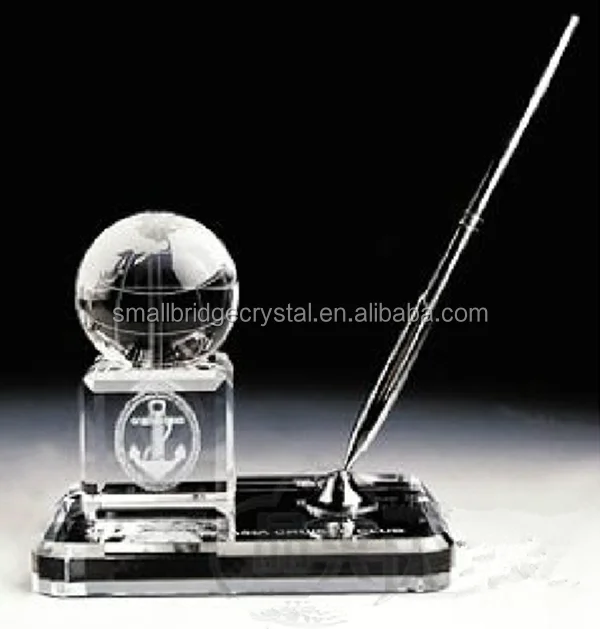 Crystal pen set for office decoration