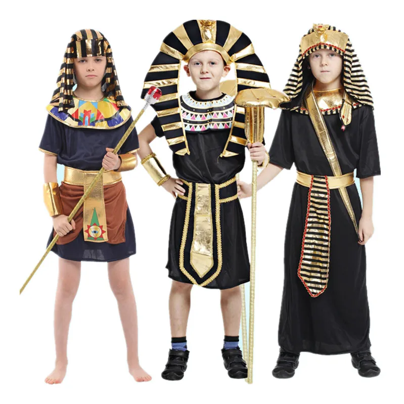 costume di carnevale del faraone egiziano per i bambini costumi cosplay di  halloween del ragazzo