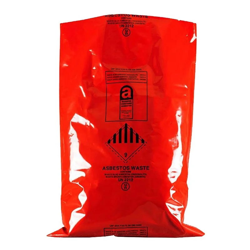 Heavy Duty Ldpe Disposal Asbestos Waste Bags Hazardous Construction