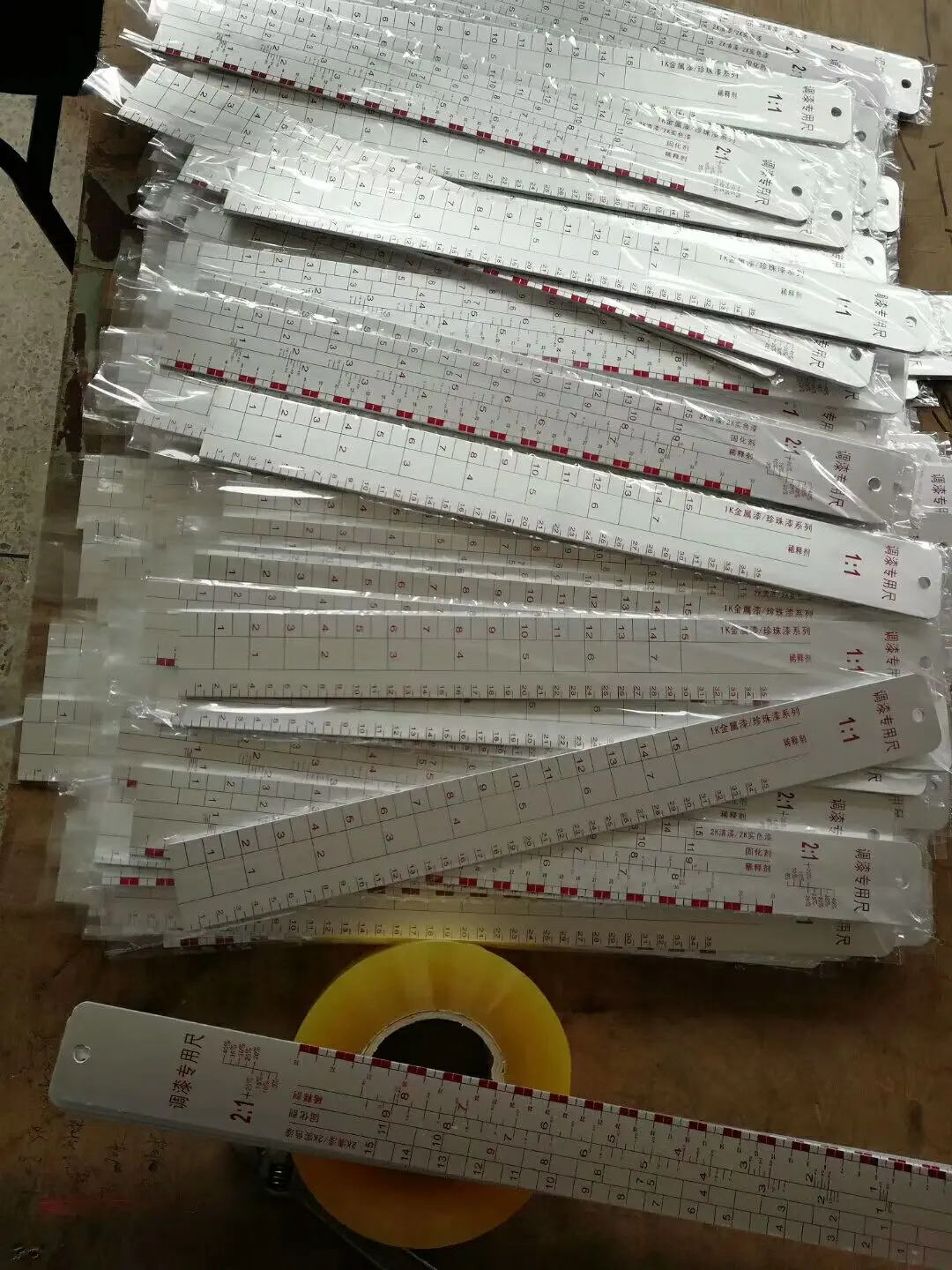 Light Weight Aluminum Paint Mixing Ruler Strip With Scale For Mixing 1l ...