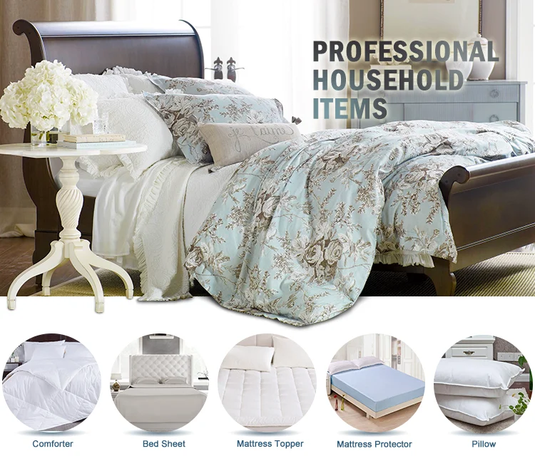 2 Inch Gusset Queen Goose Down Mattress Topper Feather Bed Baffled