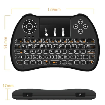 Soyeer Best Seller Mini Touchpad 2.4g air mouse h9 back light mini keyboard for Android tv box