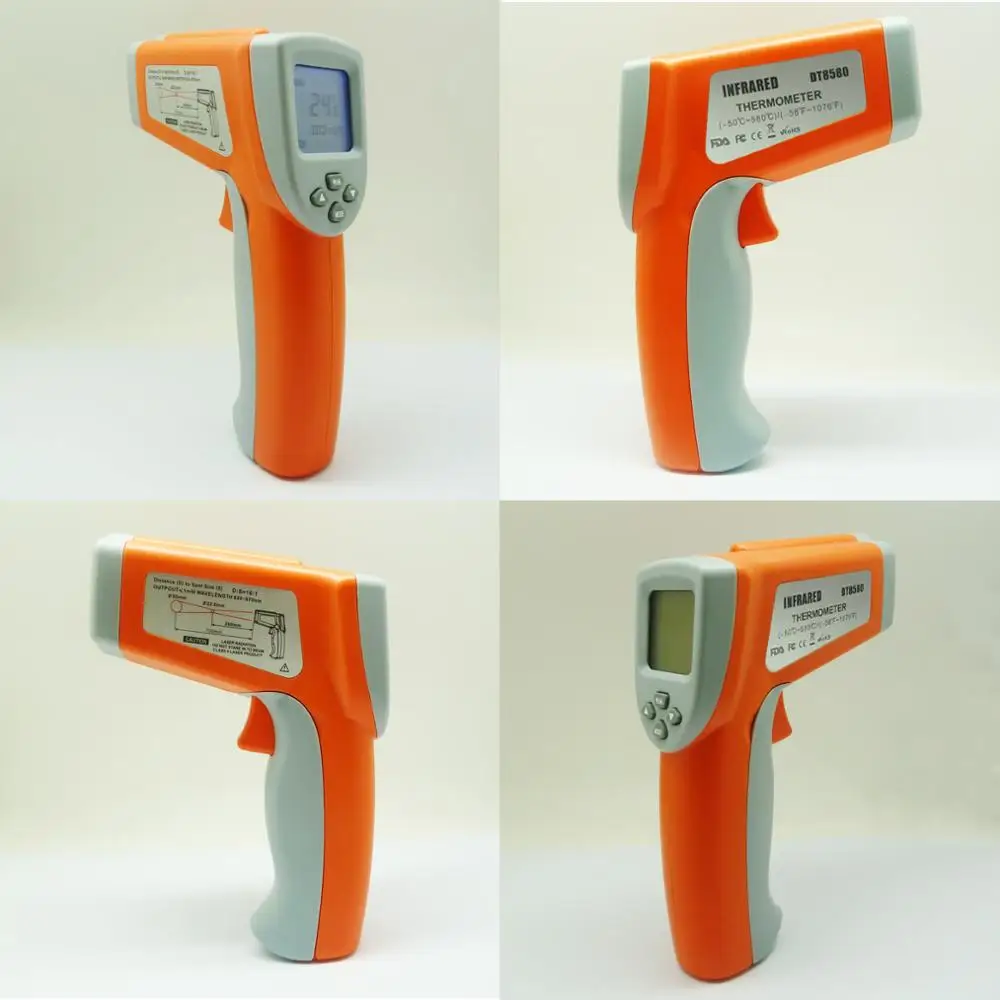 Dual Laser Handheld Digital Thermometer DT8580 Infrared Temperature Sensor ABS for Industrial Use Low Price OEM Customizable