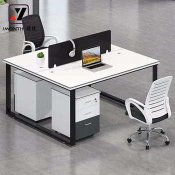 Modern Modular Office Desk Wooden Workstation Partition Furniture with Extendable Feature