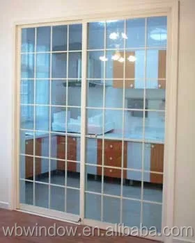 Terrace UPVC Sliding Patio Doors with Grill Design