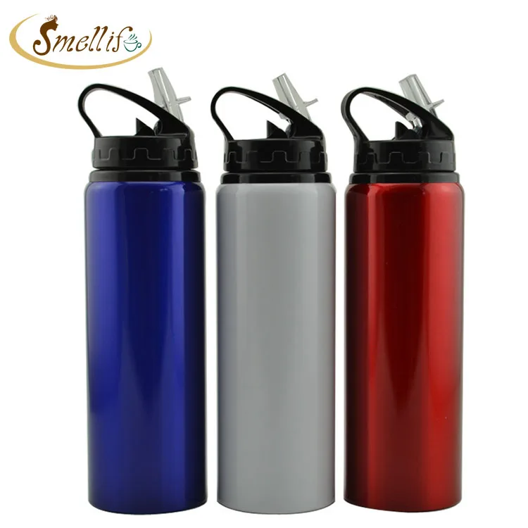 24 oz Aluminum Water Bottle with Sports Sipper Flip Straw