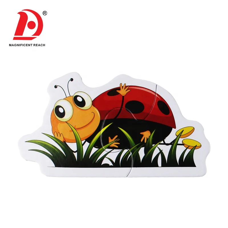 HUADA 6 Styling Design 15PCS Insect Series Kids Educational Animal Cartoon Puzzle Set