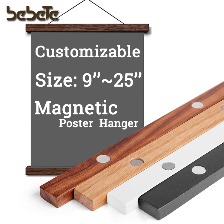 
 9 '~ 25' широкий пользовательский цвет Магнитный светлый деревянный постер рамка вешалка для украшения дома стены  