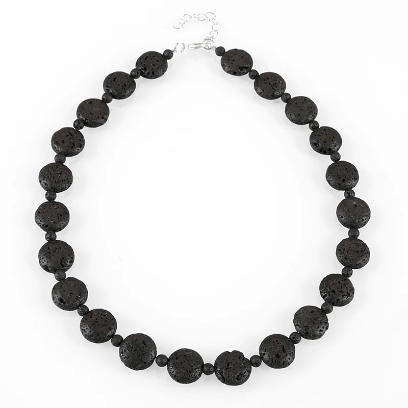 Natural Lava Beads Necklace,Lava Rock 
