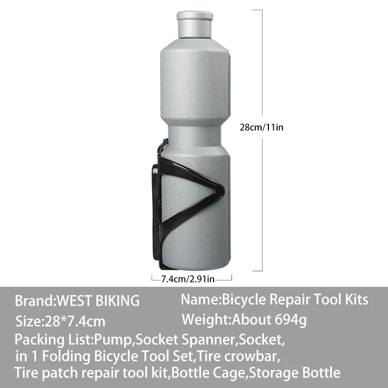 Bike Tool Storage Bottle Multi Tool for Bicycle Repair