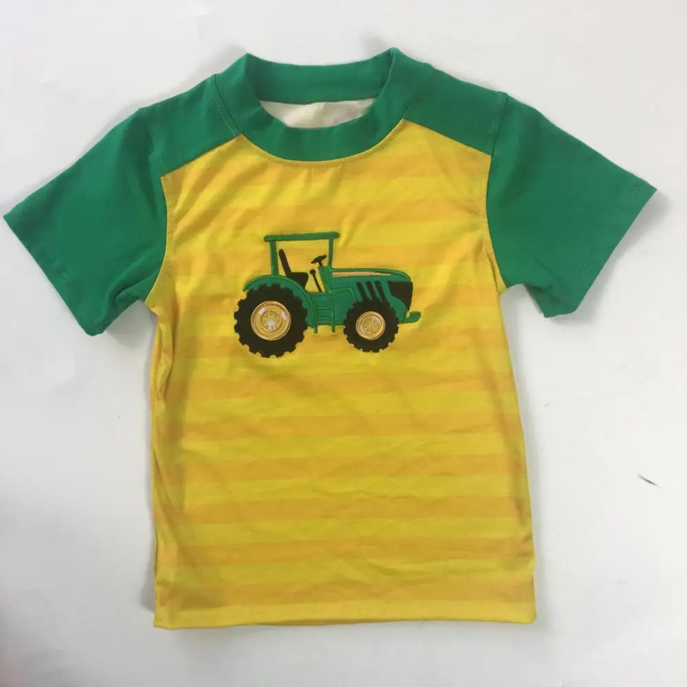カスタム刺繍デザイン服リトル少年リメイクトラクターブティック Tシャツシャツ Buy 子供 Tシャツ 少年トラクターアップリケ服 幼児の少年服 Product On Alibaba Com