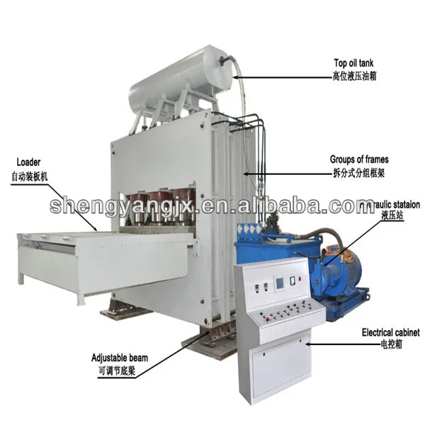 2600x1400mm одной стороны фанеры ламинирования горячее пресс машины