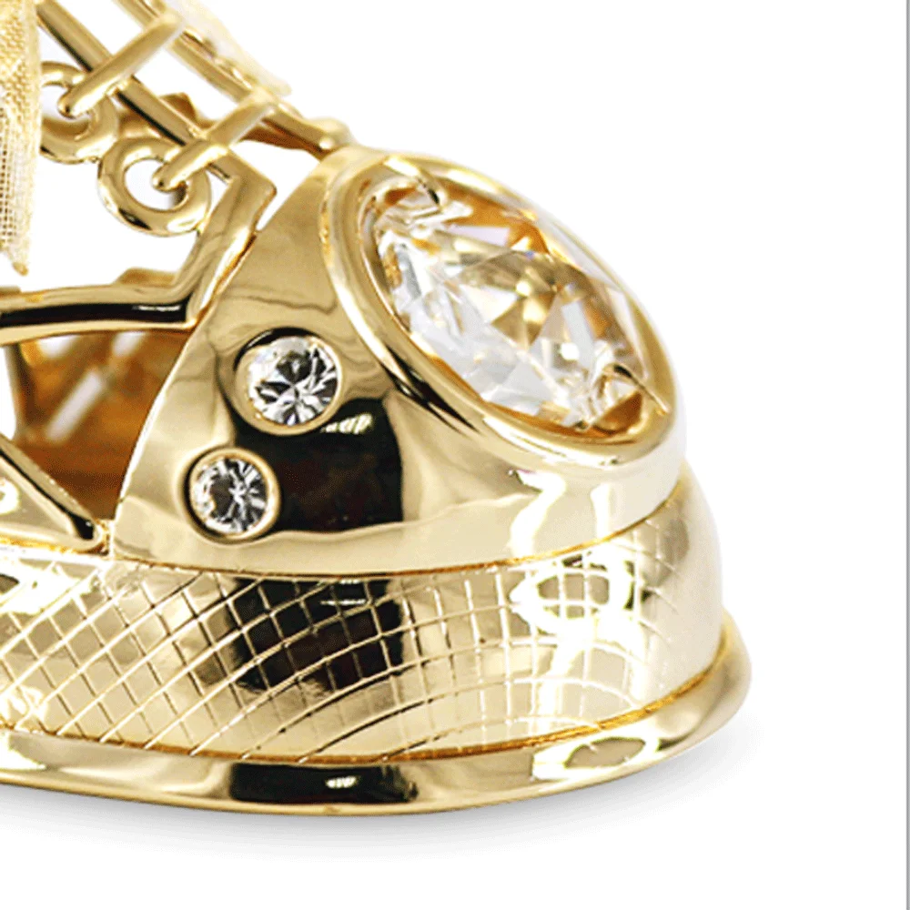 Crystocraft позолоченный металл Новорожденный ребенок сувенир подарки украшенные кристаллами бриллиантовой резки детская фигурка