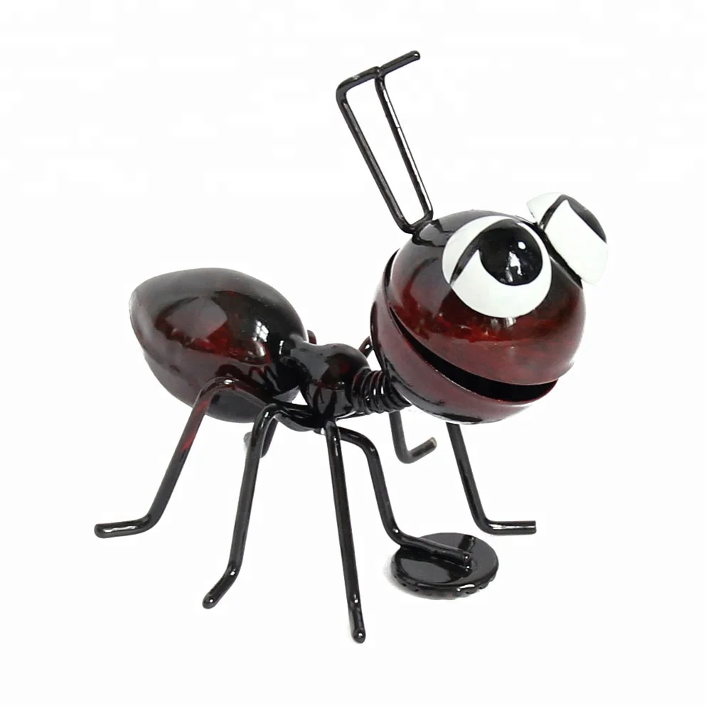 3D Animal Sculptures Metal Ant Figurines black