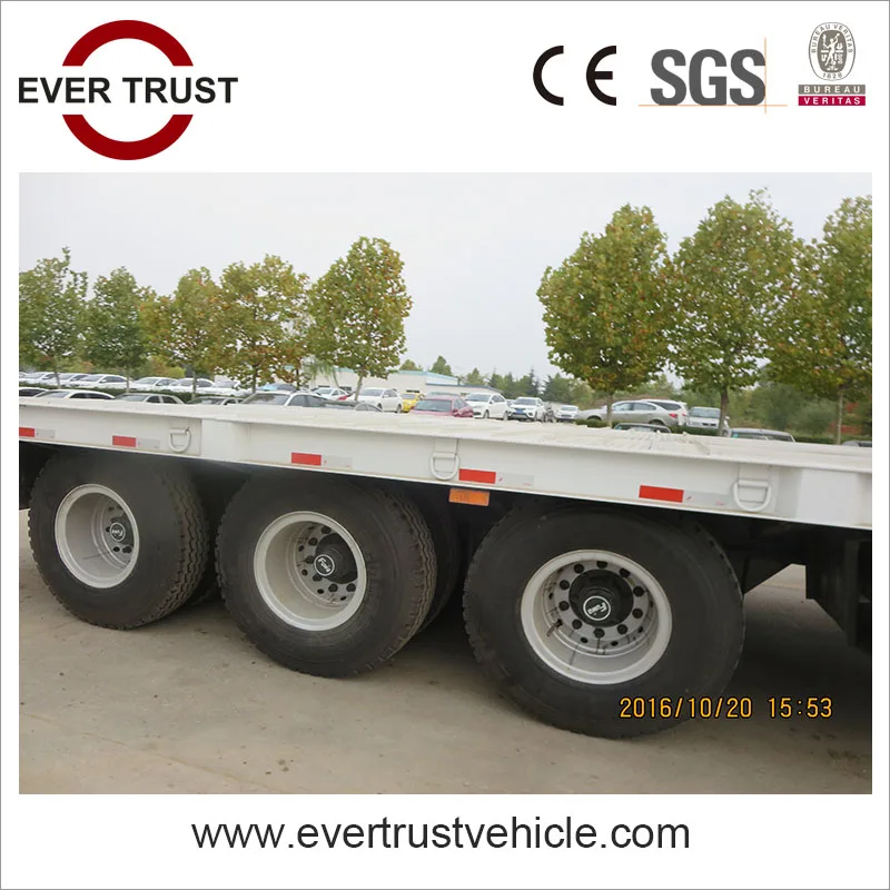 Low Price 3 Axle Low Bed Truck Trailer 100 Ton 3 Axle 80 Ton Heavy Machinery Low Bed Trailer