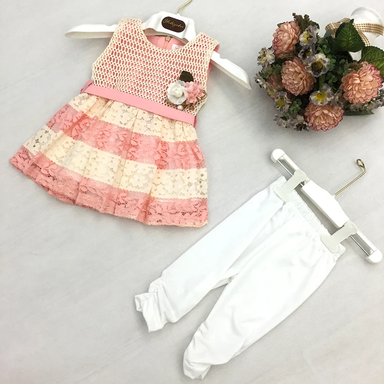 Оптовая продажа, новые летние детские милые кружевные красочные платья