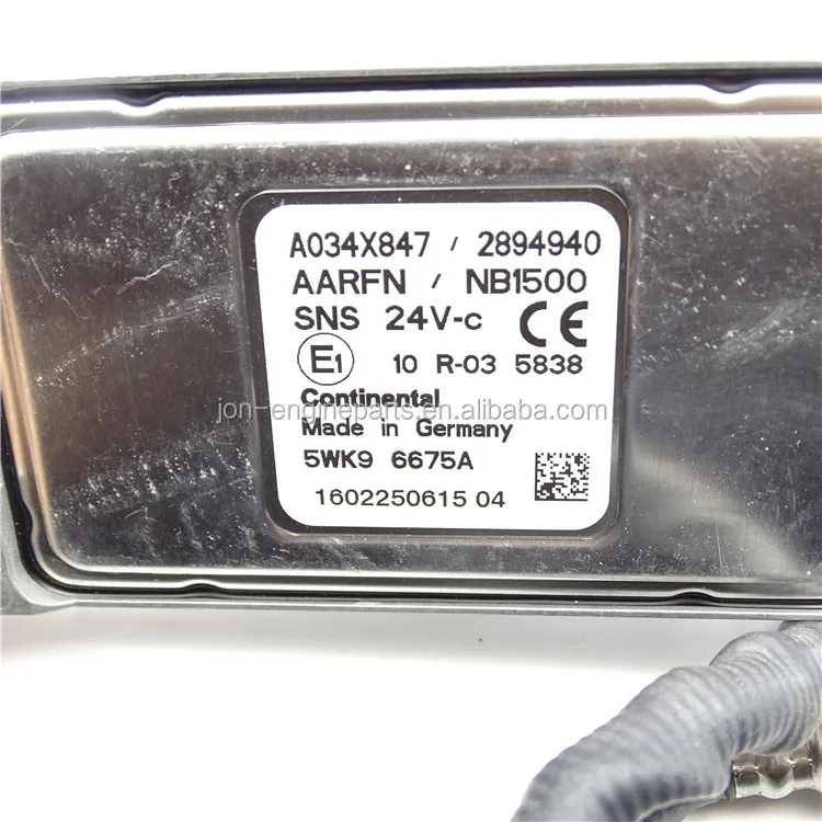 
Запчасти для двигателя Cummins, датчик кислорода Nox 2894940 24 В A034X847 5WK9 6675A 