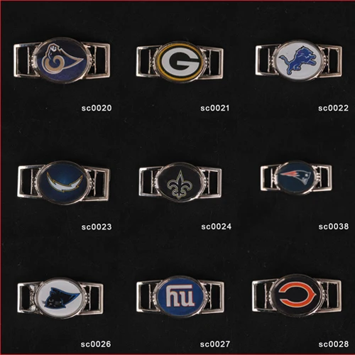 Blues China Wholesale Metal Zinc Alloy Custom Design Oval Rectangle Shape  Nfl Shoelace Charms for Shoe Decoration - Main Image