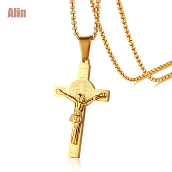 hot fashion new gold design roman catholic cross pendant