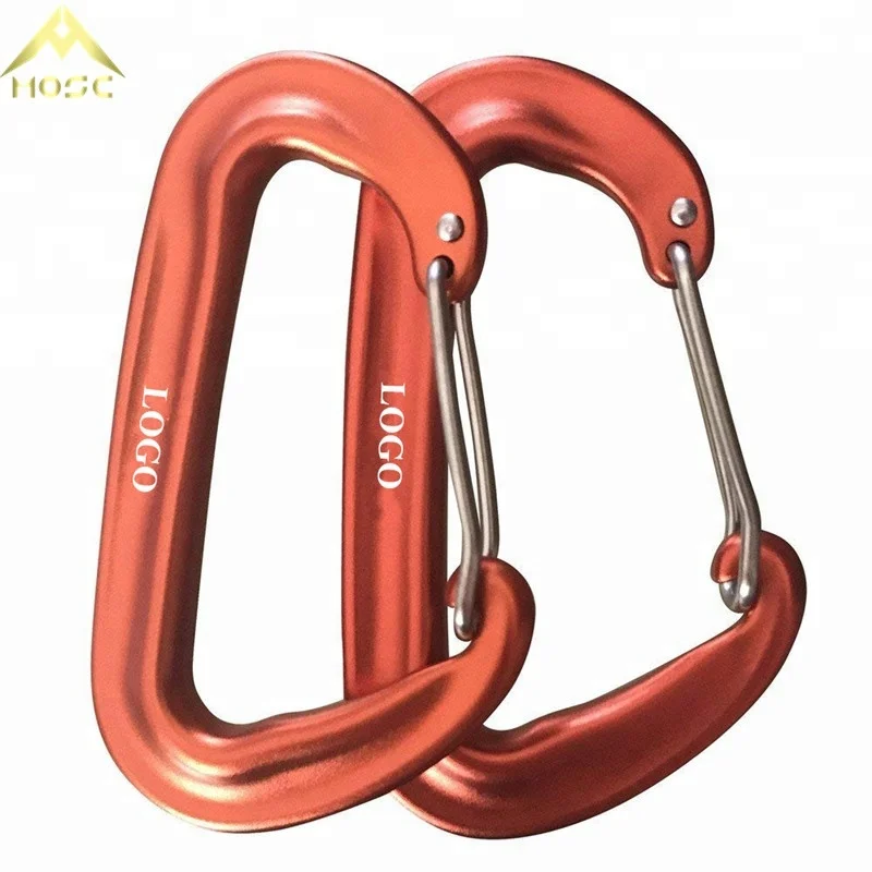 12KN Outdoor Camping Hammock Spring Wire Gate Carabiner Hang·New Keychain C P7F4 