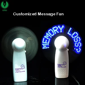 Custom Hand Led Flashing Text Message Fan