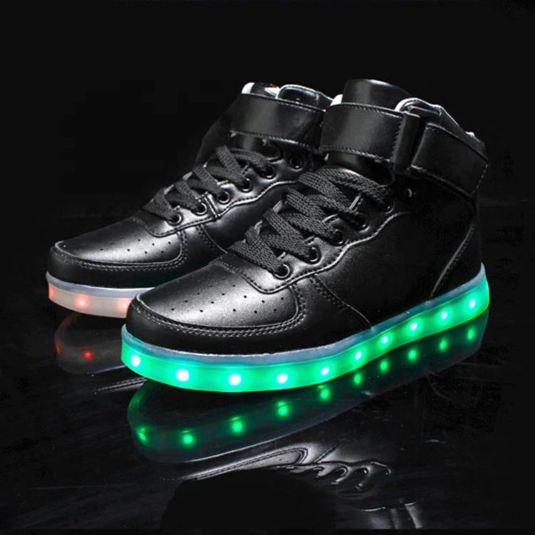 Zapatillas Deportivas Casuales de Caña Alta con Luces LED para Hombre,  Zapatillas con Luces LED Doradas para Adultos, Venta al por Mayor de  Zapatillas