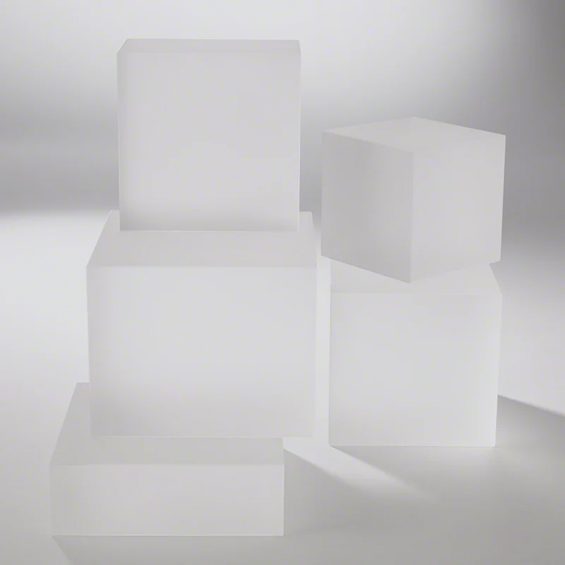 Acrylic Risers  Display Cubes White Lucite Display Cube Riser Food Display Riser