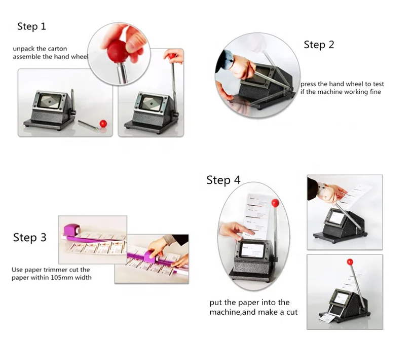 Customized Size PVC Card Manual Business Card Cutting Machine Paper Processing Machinery