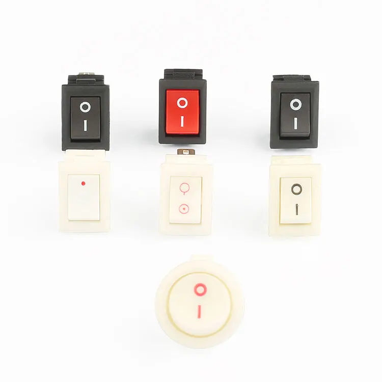 Free Sample 2a 250v CQC T105 2 Pin Small Rocker Switch White Color Spst Rocker Switch