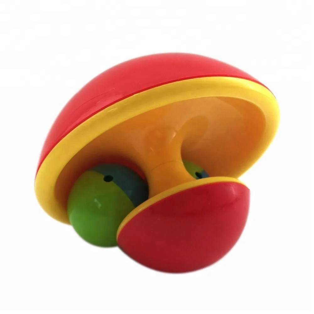 Оптовая продажа, забавные детские колокольчики, пластиковые погремушки в форме Грибов