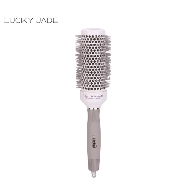 
Профессиональная квадратная керамическая щетка для волос с резиновой ручкой 