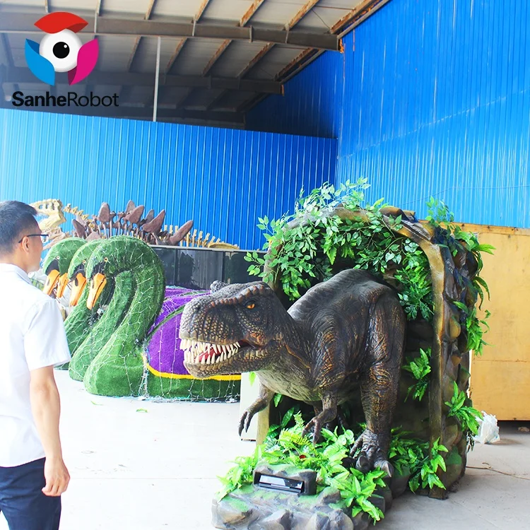 Realistic Interactive Animatronic Robotic Dinosaur for Jurassic Park Life Size Animatronic Dinosaur Models Outdoor