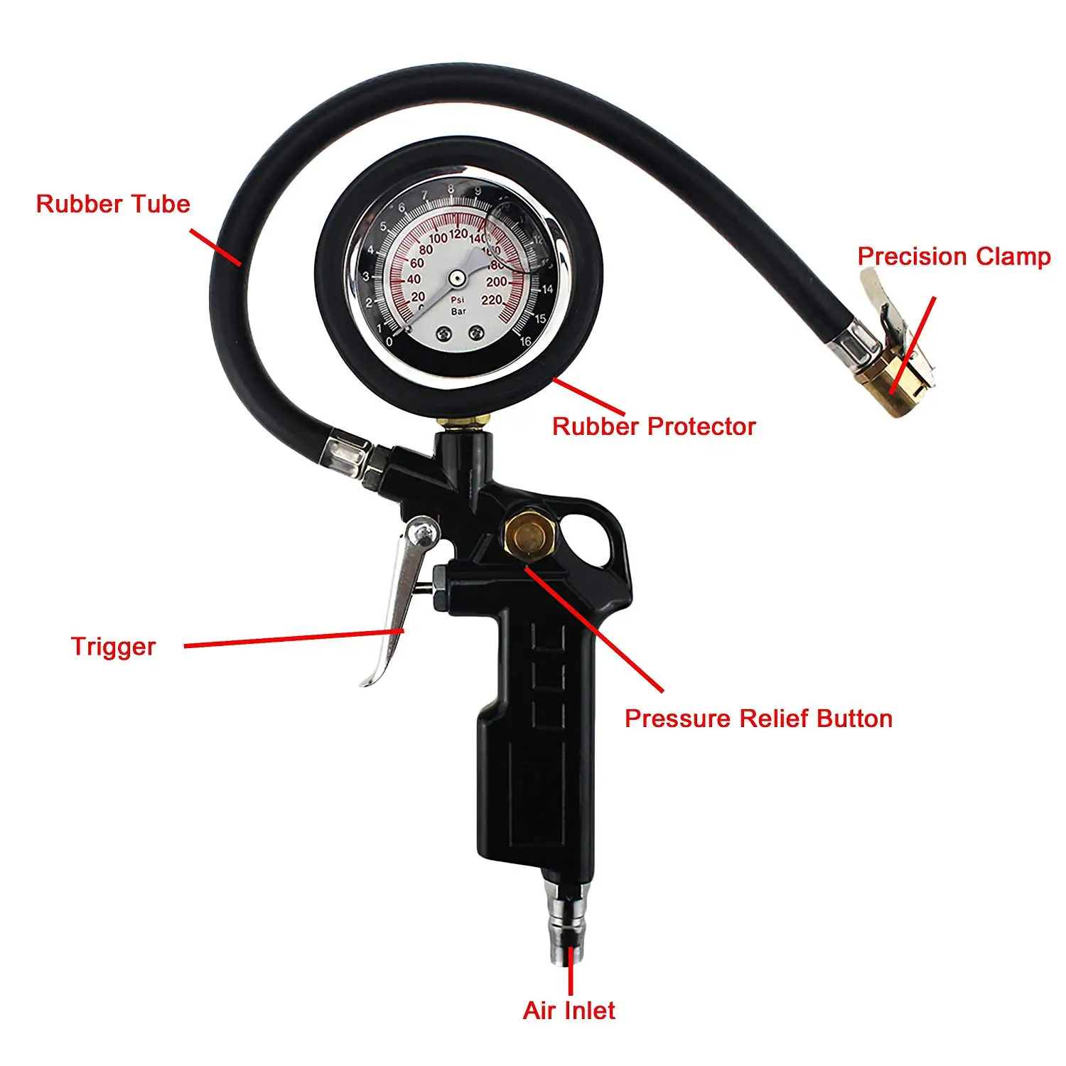 Хорошее количество, манометр для шин, механический пистолет для давления в шинах, цифровой пистолет для давления в шинах