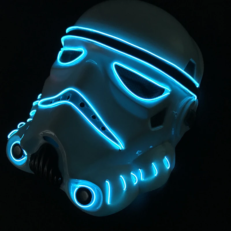 Rave Party Terrorist  Lights up LED  Horror Mask, Halloween Fear EL Mask