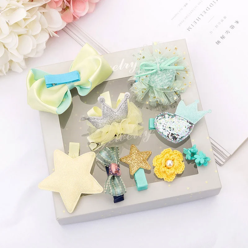 Детские комплекты аксессуаров для волос, заколки, ювелирные изделия, оптовая продажа, головной убор, корейские заколки, корона, аксессуары для волос