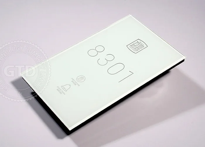 Электронная Дверная панель для отеля дверной звонок с сенсорным управлением из закаленного