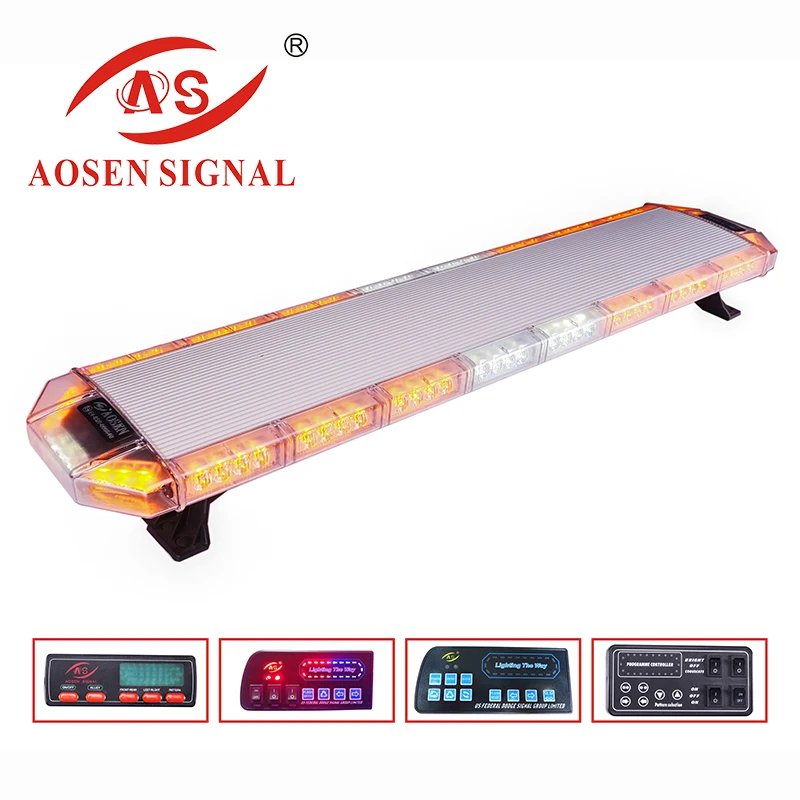 CE R65 LED Emergency Warning Strobe Light bar Amber