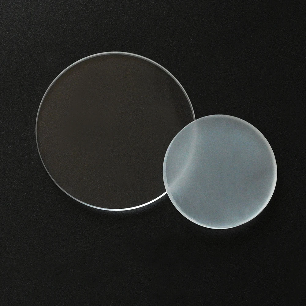 SUCCESS Clear Circular Glass Plate Transparent Fused Silica Plate Quartz Glass Substrate