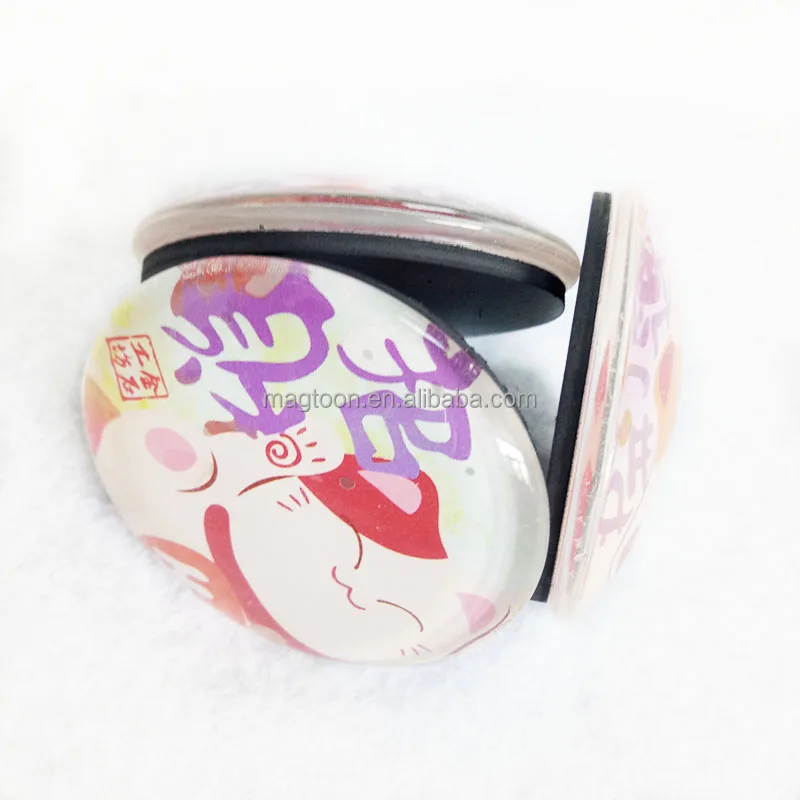 Стеклянный магнит на заказ 3d Круглый купол хрустальный стеклянный для холодильника магниты