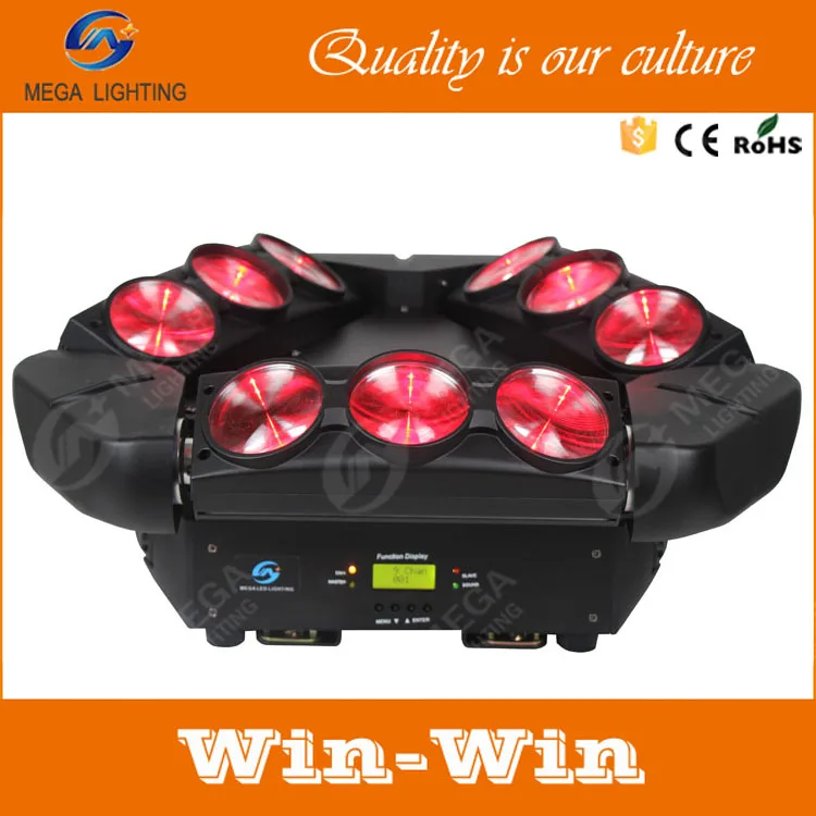 ADJ Kaos Beam Spider 9x10w RGBW Moving Head LED Prolights