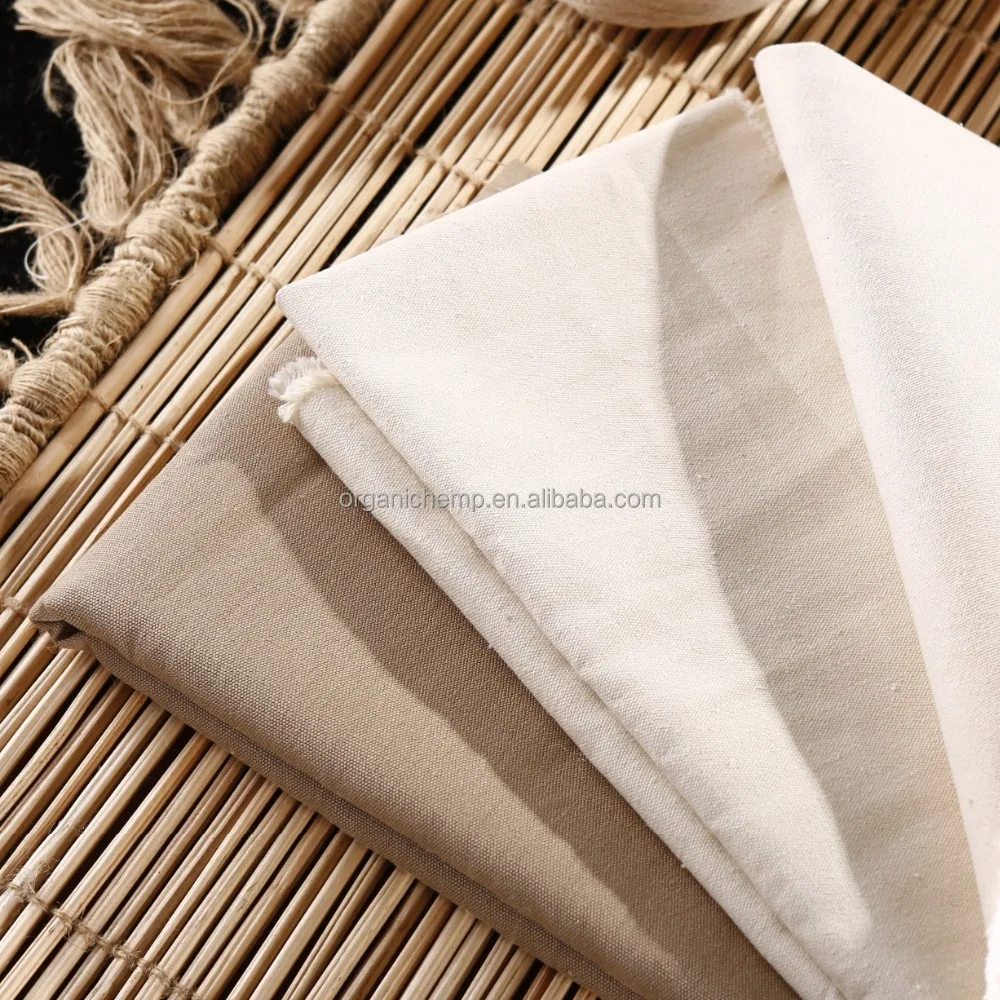 Factory Supply Hemp/Organic Cotton Blended Fabric 7x7x69x35x63″ greige fabric for garments