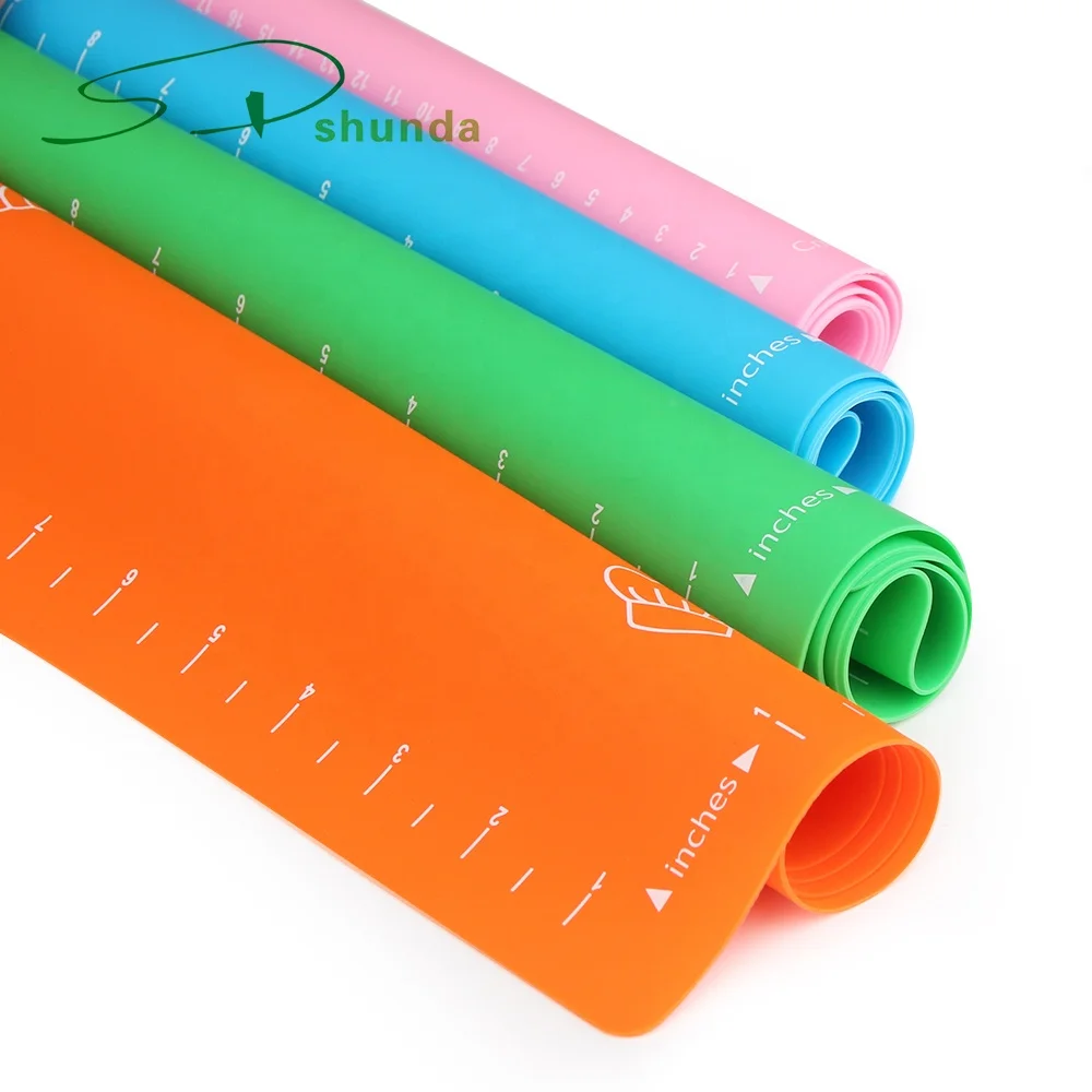 Устойчивый к высоким температурам термостойкий антипригарный нескользящий кондитерский коврик безопасный для пищевых продуктов силиконовый коврик для выпечки с измерением