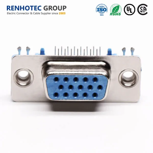 Adaptateur VGA Femelle-Femelle 15 Broches DB15 HD15 Montage Panneau - Câble Extension 15 Cm Blindé Pour Moniteur PC Projecteur