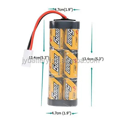 134X47X24Mm Nimh Batteria 7.2V 5000Mah Batteria per 1/16 Rc autocisterna 134X47X24Mm Nimh Batteria 7.2V 5000Mah Batteria per 1/16 Rc autocisterna